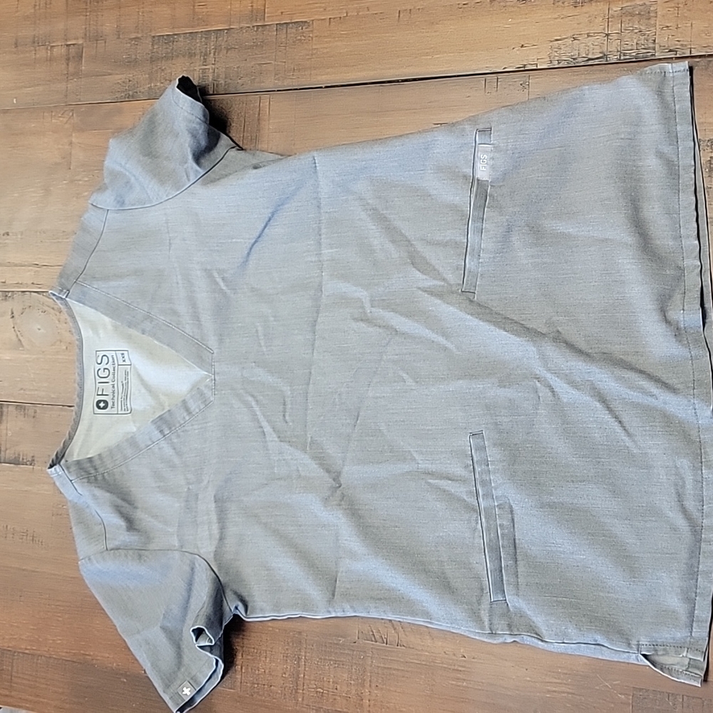 Figs women's Casma scrub top. Graphite. Technical collection. Size XXS petite.
